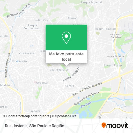 Rua Joviania mapa