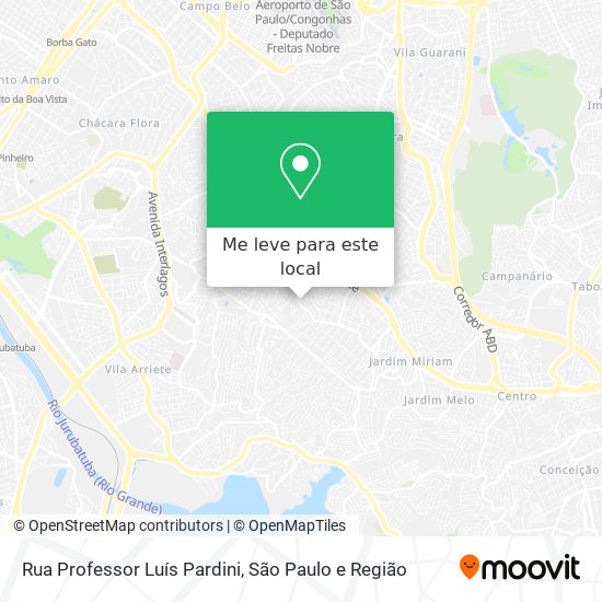 Rua Professor Luís Pardini mapa