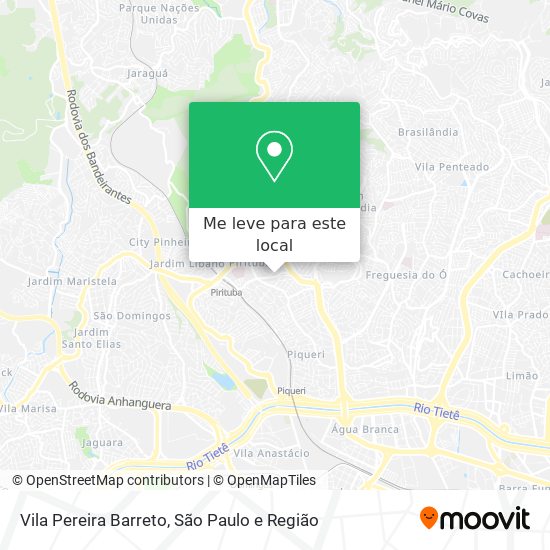 Vila Pereira Barreto mapa