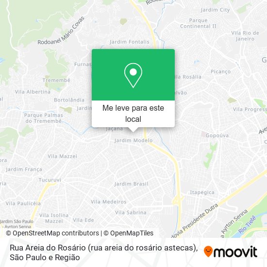 Rua Areia do Rosário (rua areia do rosário astecas) mapa