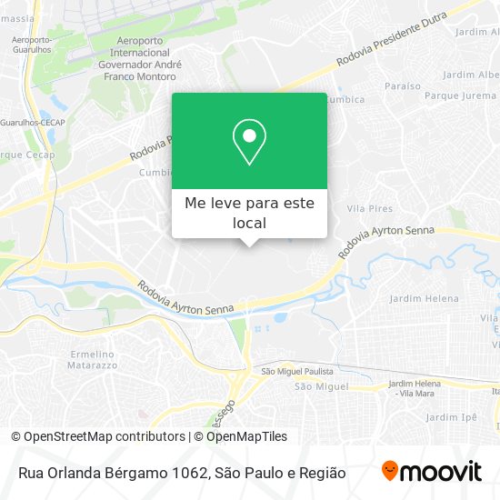 Rua Orlanda Bérgamo 1062 mapa