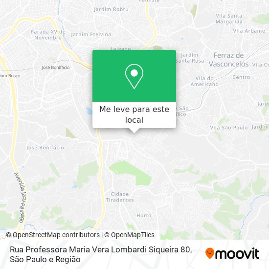 Rua Professora Maria Vera Lombardi Siqueira 80 mapa