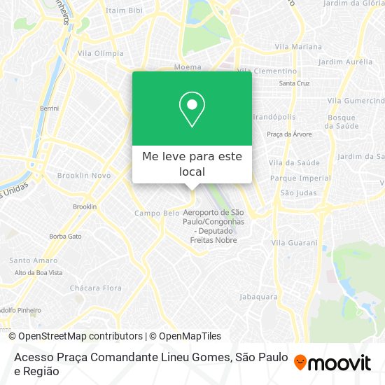 Acesso Praça Comandante Lineu Gomes mapa