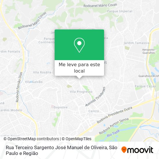 Rua Terceiro Sargento José Manuel de Oliveira mapa