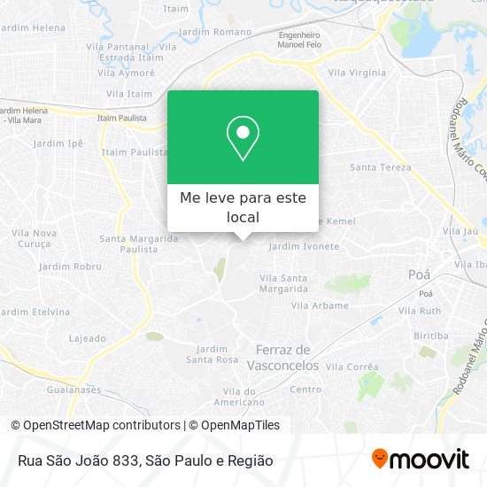 Rua São João 833 mapa