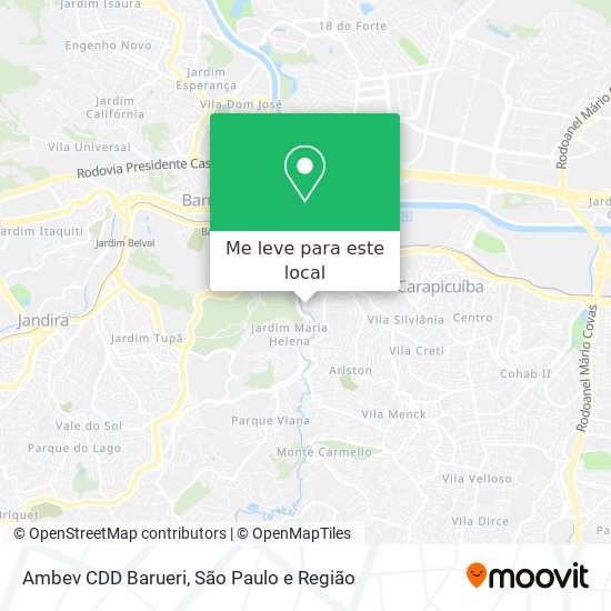 Ambev CDD Barueri mapa
