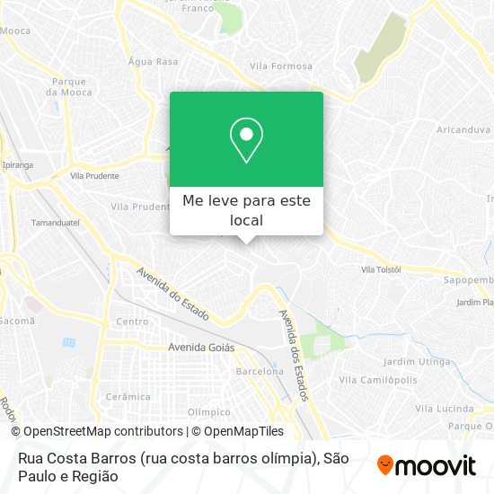 Rua Costa Barros (rua costa barros olímpia) mapa