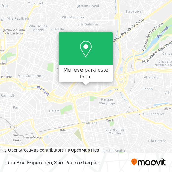 Rua Boa Esperança mapa