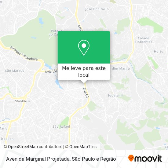 Avenida Marginal Projetada mapa