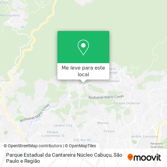 Parque Estadual da Cantareira Núcleo Cabuçu mapa