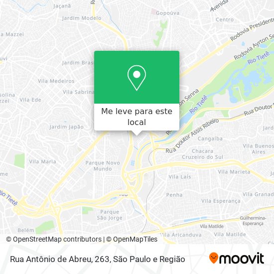 Rua Antônio de Abreu, 263 mapa