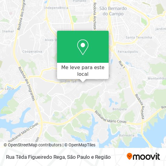 Rua Têda Figueiredo Rega mapa