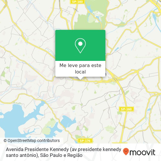 Avenida Presidente Kennedy (av presidente kennedy santo antônio), Centro Diadema-SP mapa