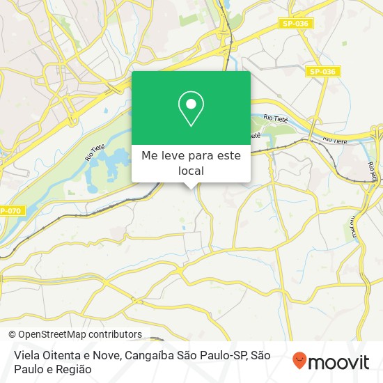 Viela Oitenta e Nove, Cangaíba São Paulo-SP mapa