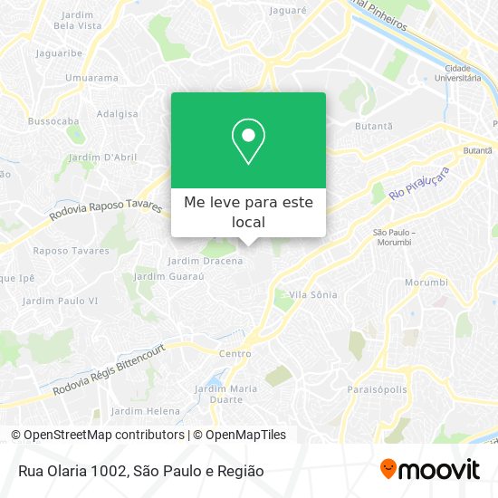 Rua Olaria 1002 mapa