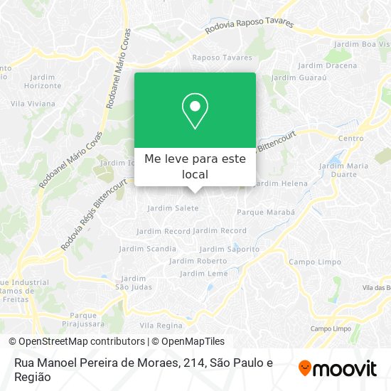 Rua Manoel Pereira de Moraes, 214 mapa