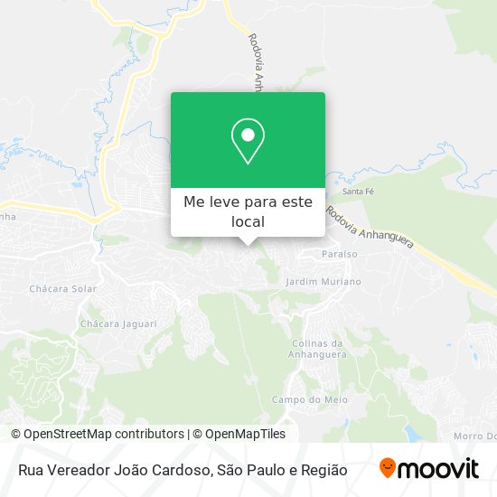 Rua Vereador João Cardoso mapa