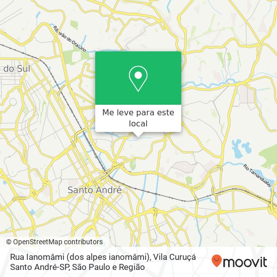 Rua Ianomâmi (dos alpes ianomâmi), Vila Curuçá Santo André-SP mapa