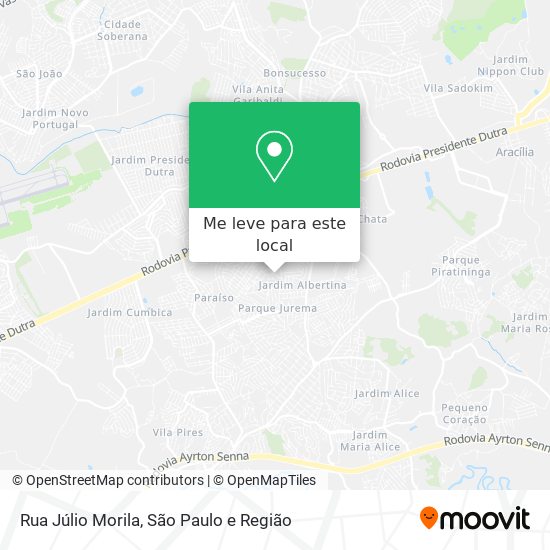 Rua Júlio Morila mapa