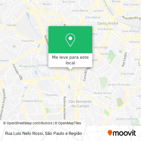 Rua Luís Nelo Rossi mapa