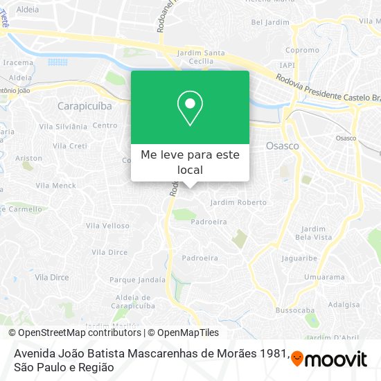 Avenida João Batista Mascarenhas de Morães 1981 mapa