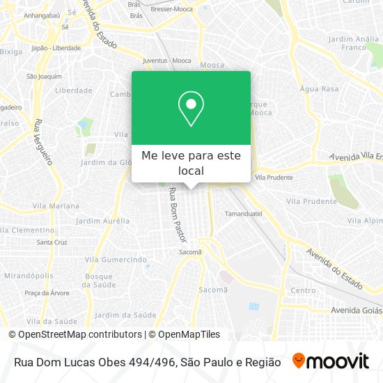 Rua Dom Lucas Obes 494/496 mapa