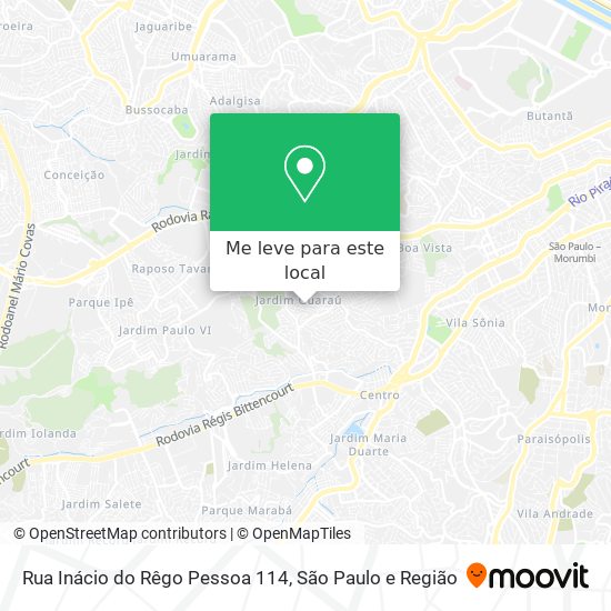Rua Inácio do Rêgo Pessoa 114 mapa