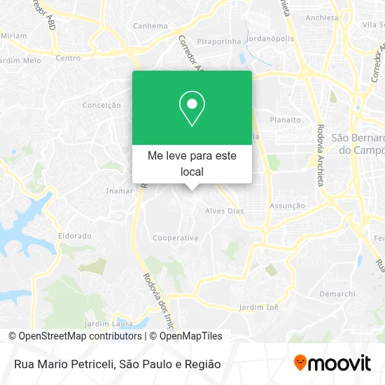 Rua Mario Petriceli mapa