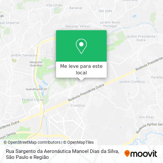 Rua Sargento da Aeronáutica Manoel Dias da Silva mapa