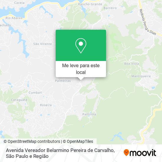 Avenida Vereador Belarmino Pereira de Carvalho mapa