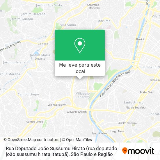 Rua Deputado João Sussumu Hirata (rua deputado joão sussumu hirata itatupã) mapa