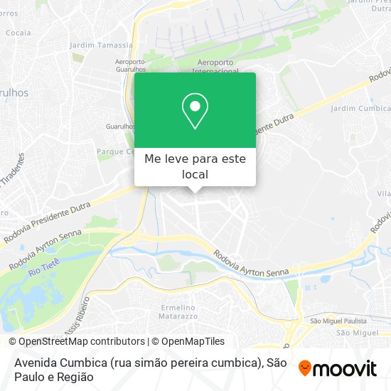 Avenida Cumbica (rua simão pereira cumbica) mapa