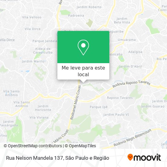 Rua Nelson Mandela 137 mapa