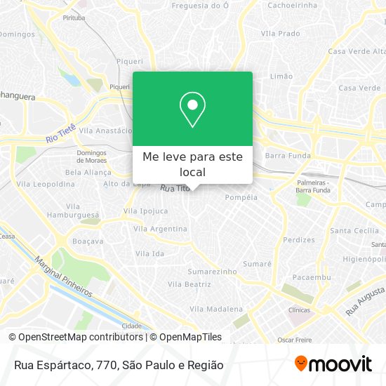 Rua Espártaco, 770 mapa