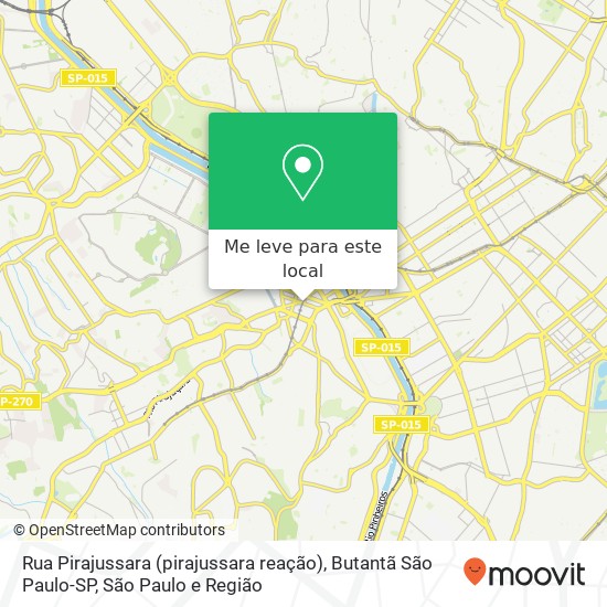 Rua Pirajussara (pirajussara reação), Butantã São Paulo-SP mapa