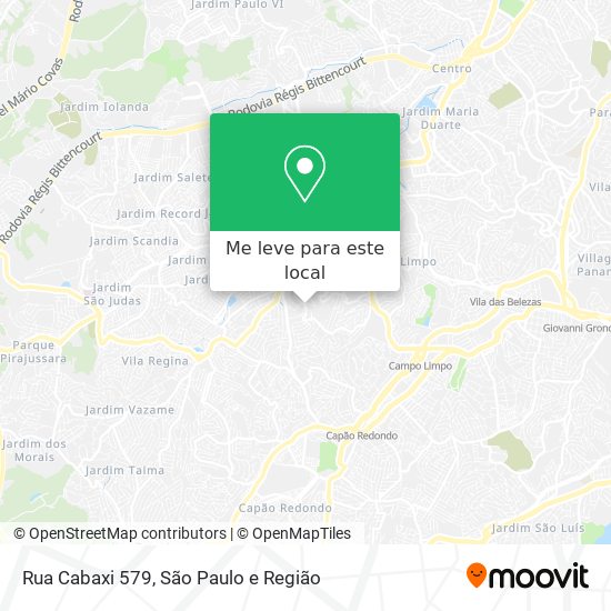 Rua Cabaxi 579 mapa