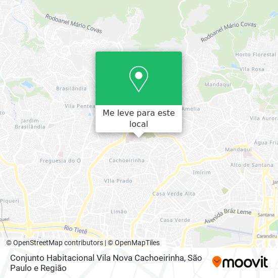 Conjunto Habitacional Vila Nova Cachoeirinha mapa