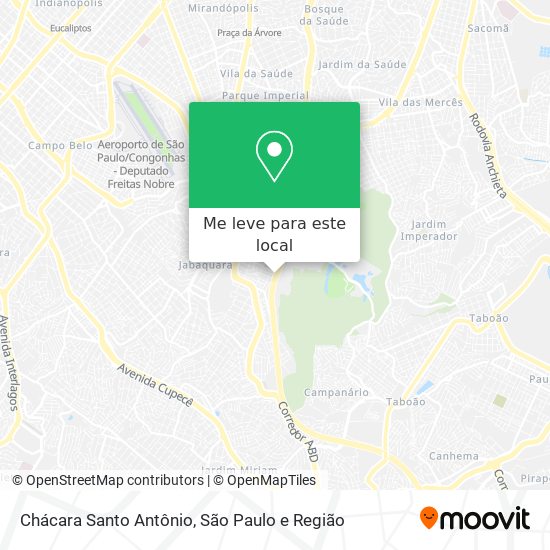 Chácara Santo Antônio mapa