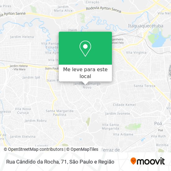 Rua Cândido da Rocha, 71 mapa
