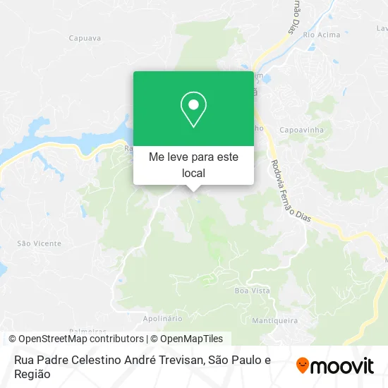 Rua Padre Celestino André Trevisan mapa
