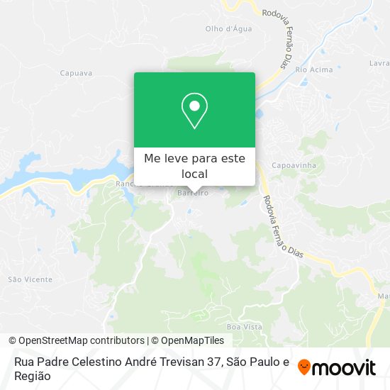Rua Padre Celestino André Trevisan 37 mapa