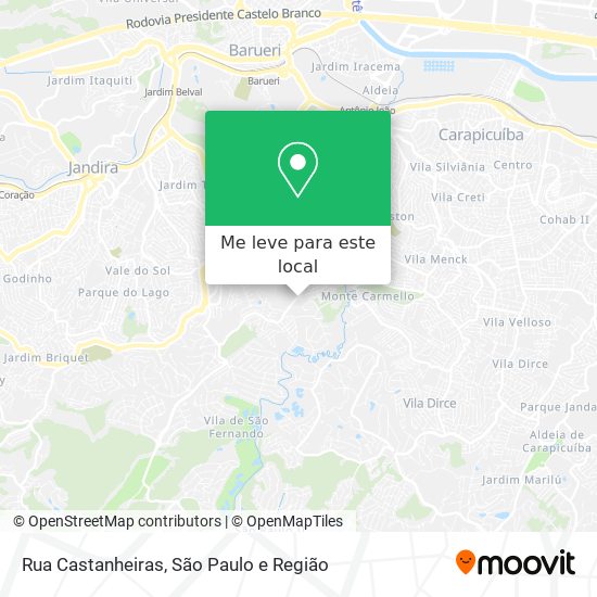 Rua Castanheiras mapa