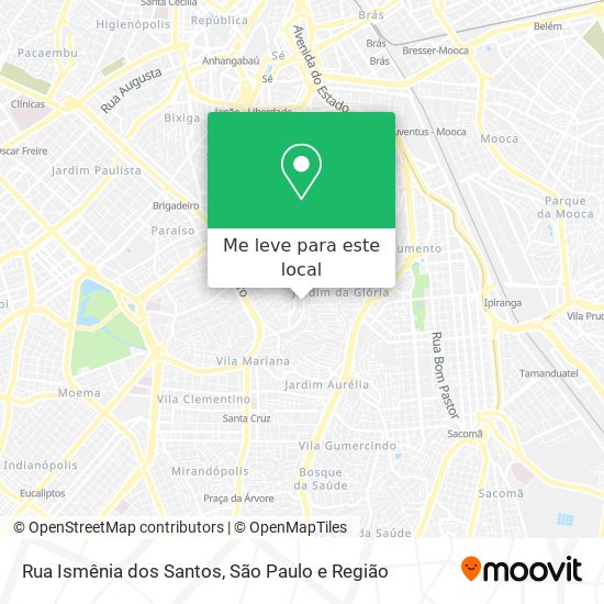 Rua Ismênia dos Santos mapa