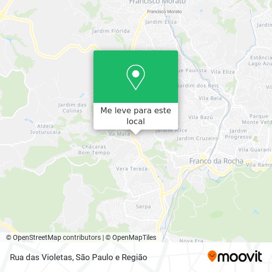 Rua das Violetas mapa