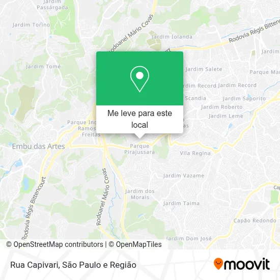 Rua Capivari mapa