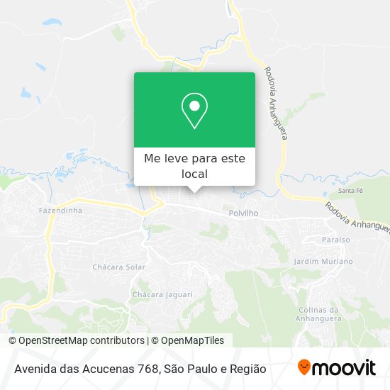 Avenida das Acucenas 768 mapa
