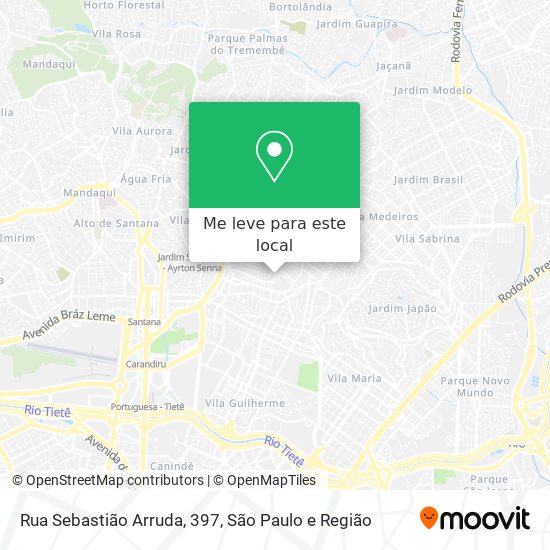 Rua Sebastião Arruda, 397 mapa