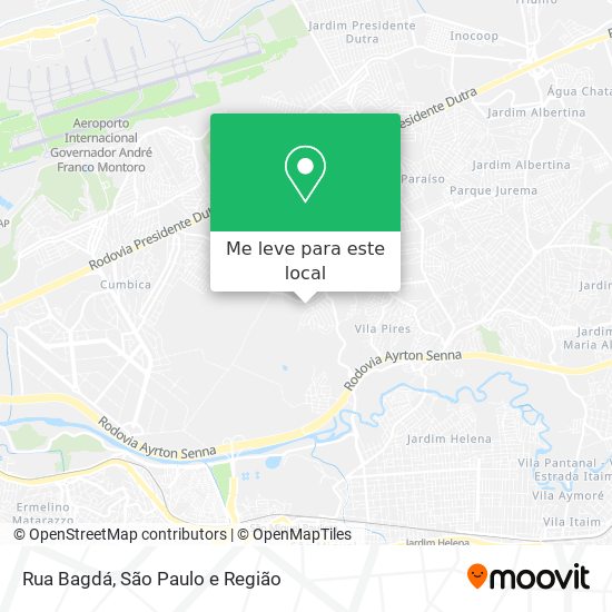 Rua Bagdá mapa