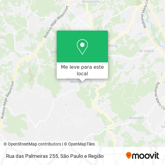 Rua das Palmeiras 255 mapa