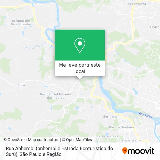 Rua Anhembi (anhembi e Estrada Ecoturística do Surú) mapa